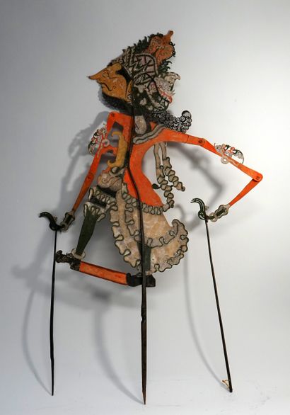 Ancient puppet presenting Krishna from the...