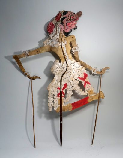 Old puppet presenting a male character of...
