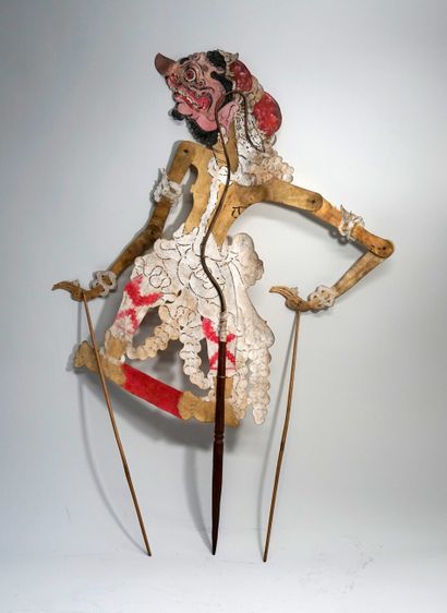 Old puppet presenting a male character of...
