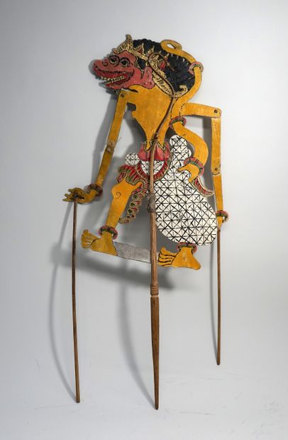 Ancient puppet presenting a monkey from the...
