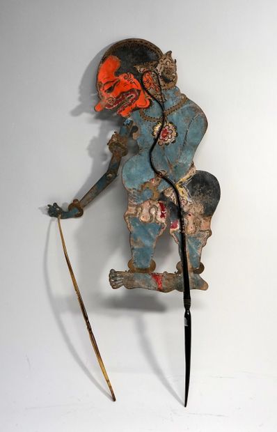 Old puppet presenting a male character of...
