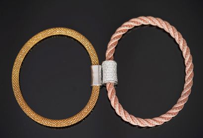 DALIA - SET of 2 bracelets, yellow and pink...