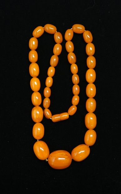 SAUTOIR made of composite ogives amber way....