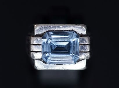 RING Art Deco 1930 silver 800 ° / ° ° stepped...