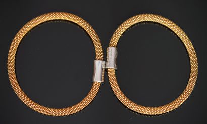 DALIA - SET of 2 bracelets yellow gold color,...