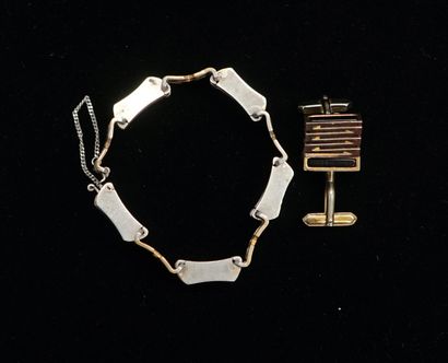 ART DECO - SET in metal including a bracelet...