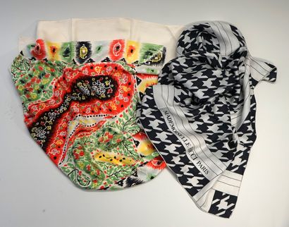 NINA RICCI and RODIER - 2 vintage silk FOULARDS....