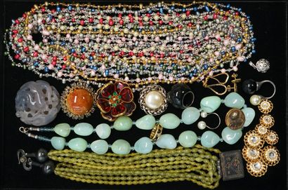 LOT of costume jewelry including 8 long necklaces...