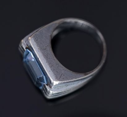 RING Art Deco 1930 silver 800 ° / ° ° stepped...