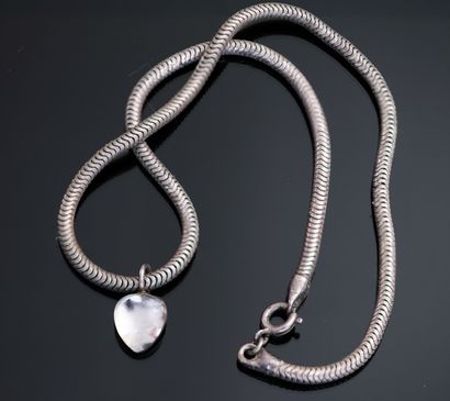 JACQUES GAUTIER - Heart-shaped pendant set...