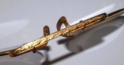 PAIR OF LORGNONS in 18K (750/°°) gold, the...