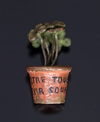 BRONZE OF VIENNA XIXth polychrome: Rare model...