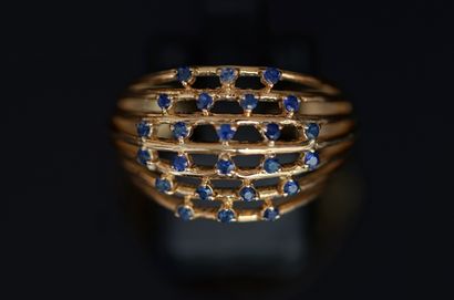 Silver ring gilded (vermeil) 925 / ° formed...
