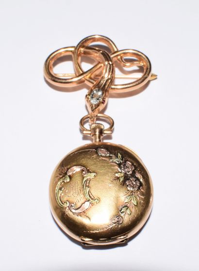 GOUSSET WATCH in 18K (750/°°) gold, the back...