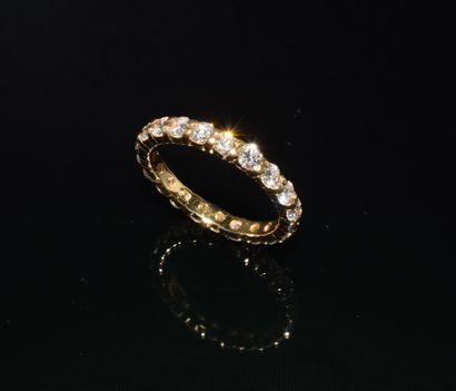 ALLIANCE américaine en or jaune 18K (750/°°)...