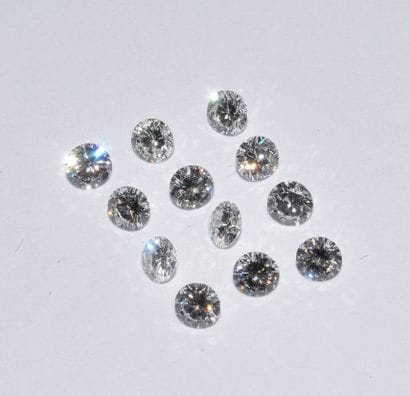 LOT of 12 DIAMONDS on glossy paper, color...