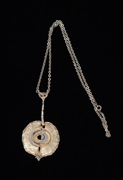 Modernist silver CHAIN and PENDANT 835°/°°,...