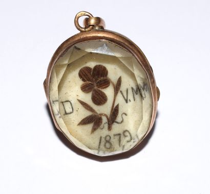 SET of antique JEWELRY in 18K (750/°°) yellow...