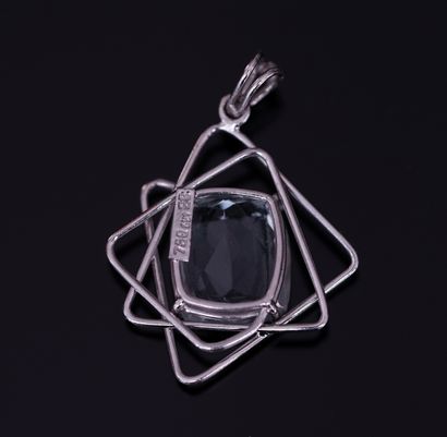 Modernist 18k (750/°°) white gold pendant...