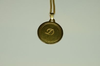 CHAINE en or jaune 18K (750/°°) maille gourmette,...