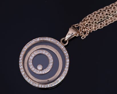 CHAINE et PENDENTIF en or jaune 18k (750/°°),...