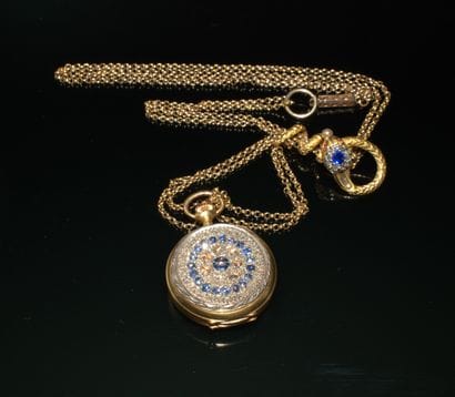 GOUSSET WATCH in 18K (750/°°) gold, set with...