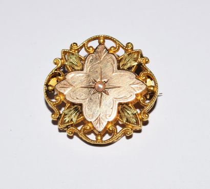 18K (750/°) yellow, green and pink gold POD,...