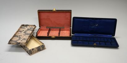 SET of 2 old cases with compartments and...