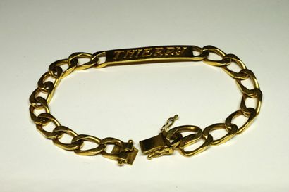 GOURMETTE en or 18K (750/°°), modèle homme...