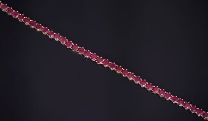 BRACELET line in silver gilt 925 / ° ° (vermeil)...