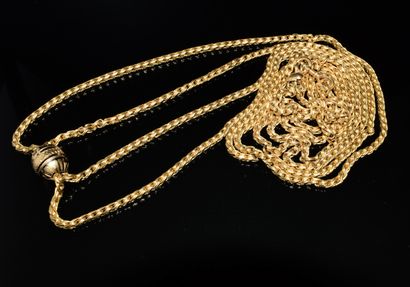 SAUTOIR in 18K gold (750/°°), rope stitch...