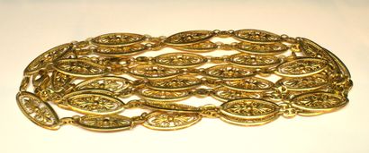 IMPOSING SAUTOIR in 18K (750/°°) yellow gold...