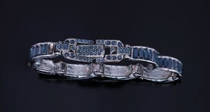 CHRISTIAN DIOR - BRACELET in silver-plated...
