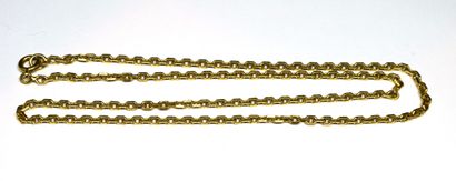CHAIN in 18K (750/°°) yellow gold. L : 45cm....