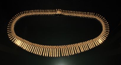 COLLIER frange en or jaune 18K (750/°°) en...