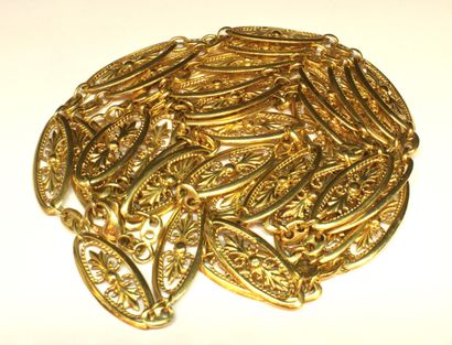 IMPOSING SAUTOIR in 18K (750/°°) yellow gold...