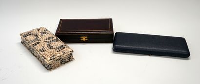 SET of 2 old cases with compartments and...
