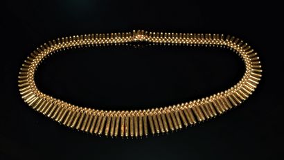 COLLIER frange en or jaune 18K (750/°°) en...