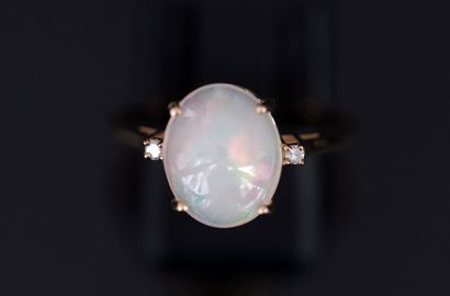 RING in silver gilt (vermeil) 925/°° centered...