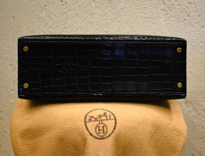 HERMES - BAG model KELLY, in black crocodile...
