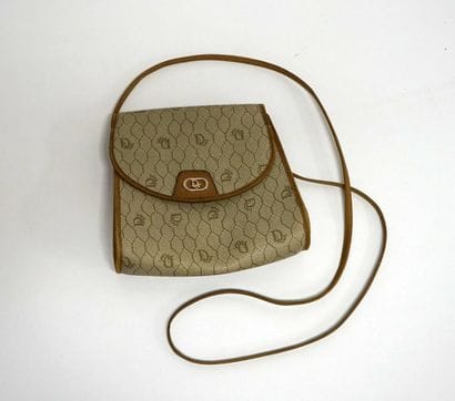 DIOR - SMALL BAG coated canvas and leather,...