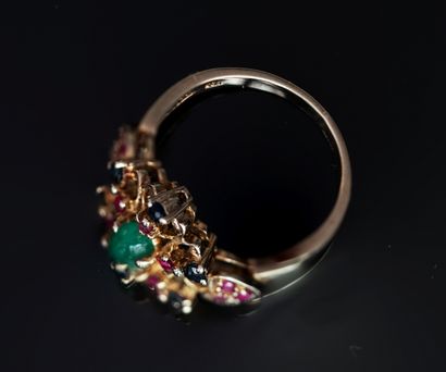 Silver ring gilt (vermeil) 925 / ° representing...