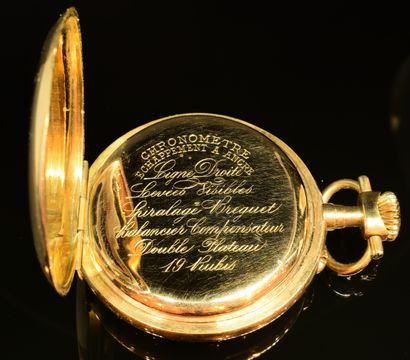GOUSSET chronometer watch in 18K (750/°°)...