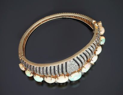 GOLDEN SILVER (vermeil) and black patinated...