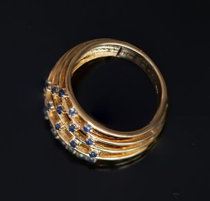 Silver ring gilded (vermeil) 925 / ° formed...