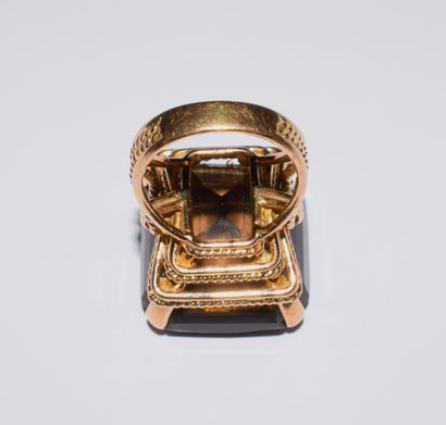 Imposante BAGUE en or rose 18K (750/°°) appelée...