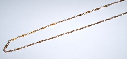 CHAIN in 18K (750/°°) yellow gold, filigree...