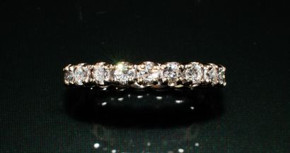 ALLIANCE AMERICAINE en or blanc 18k (750/°°),...