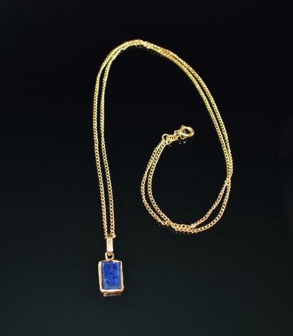 CHAINE et PENDENTIF en or jaune 18k (750/°°),...