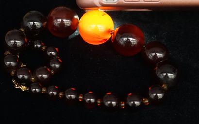 COLLIER composé d'une chute de 21 boules...